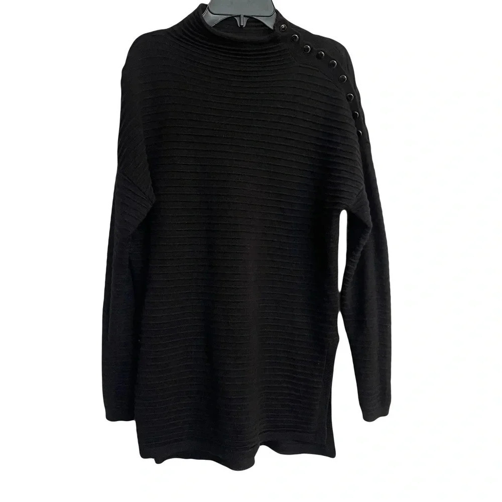 Tahar black tunic sweater size small